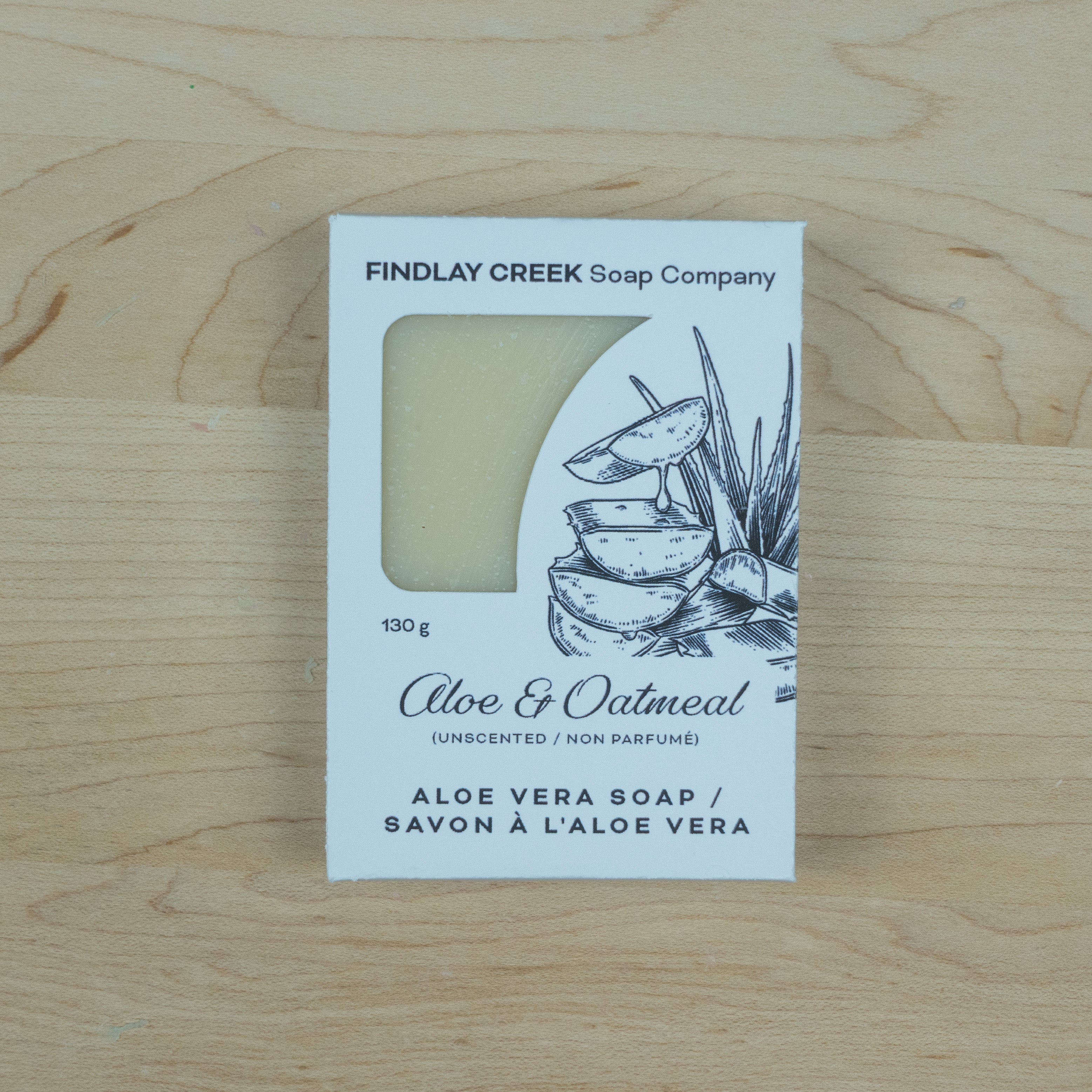 Aloe and Oatmeal Aloe Vera Soap Packaged