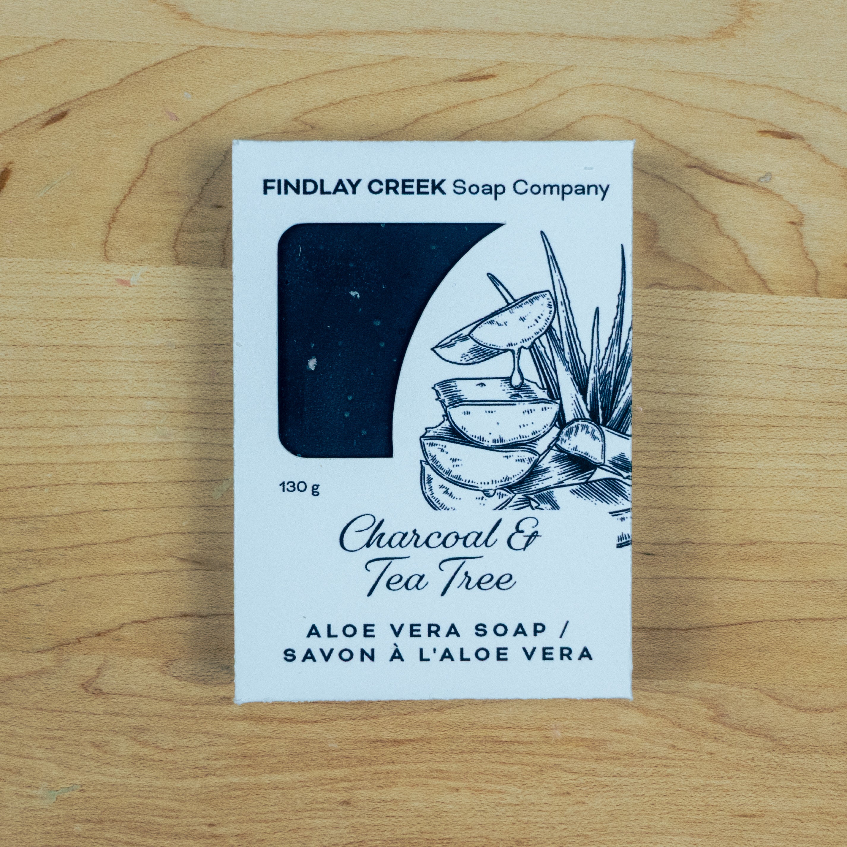 Charcoal and Tea Tree Aloe Vera Soap Boxed