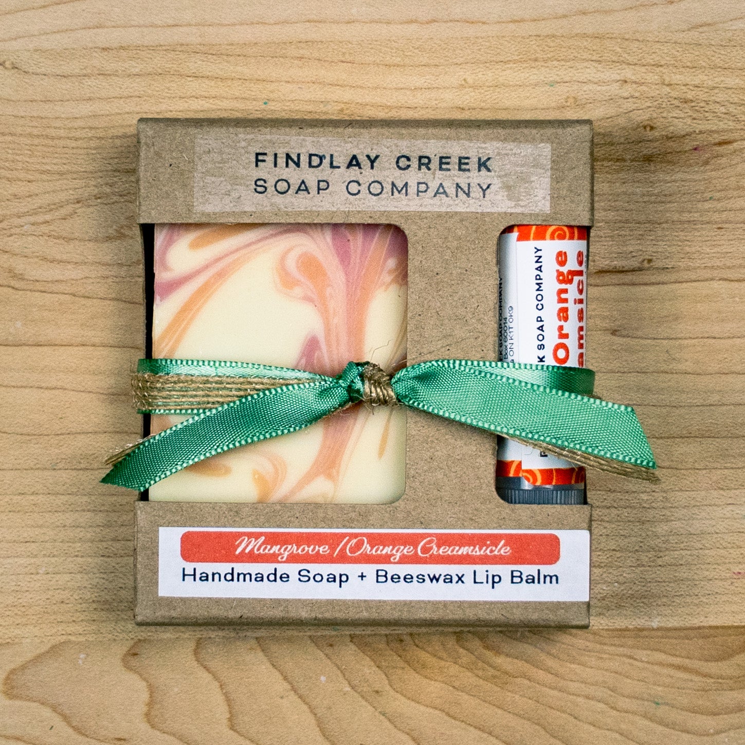 Mangrove Orange Creamsicle Handmade Soap and Beeswax Lip Balm Gift Box Product Photo 2