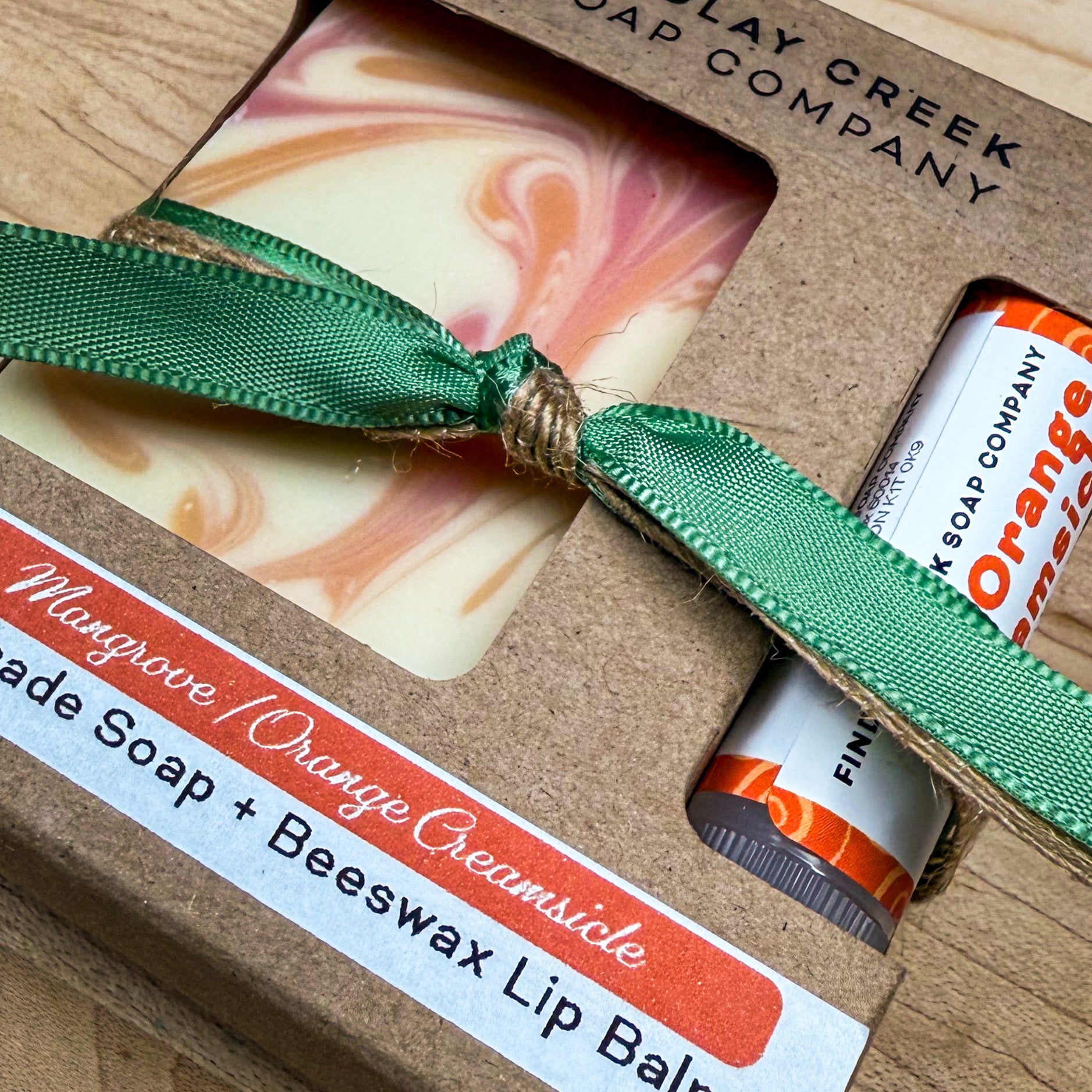 Mangrove Orange Creamsicle Handmade Soap and Beeswax Lip Balm Gift Box Product Photo 1