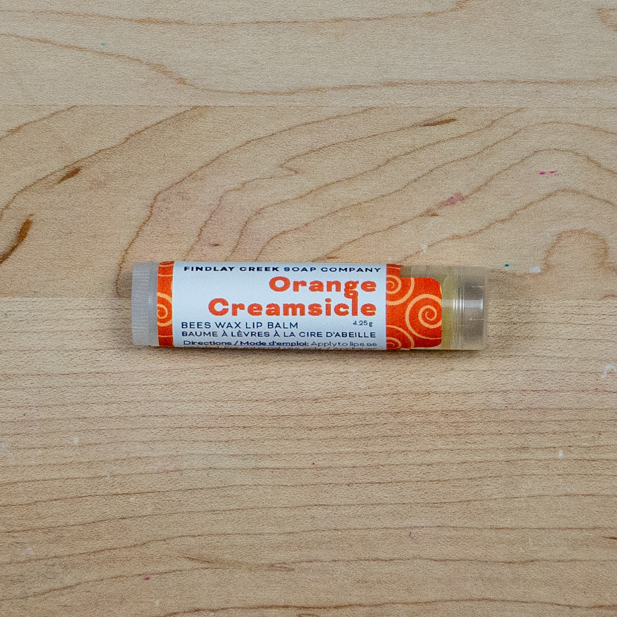 Orange Creamsicle Beeswax Lip Balm Product Photo 2