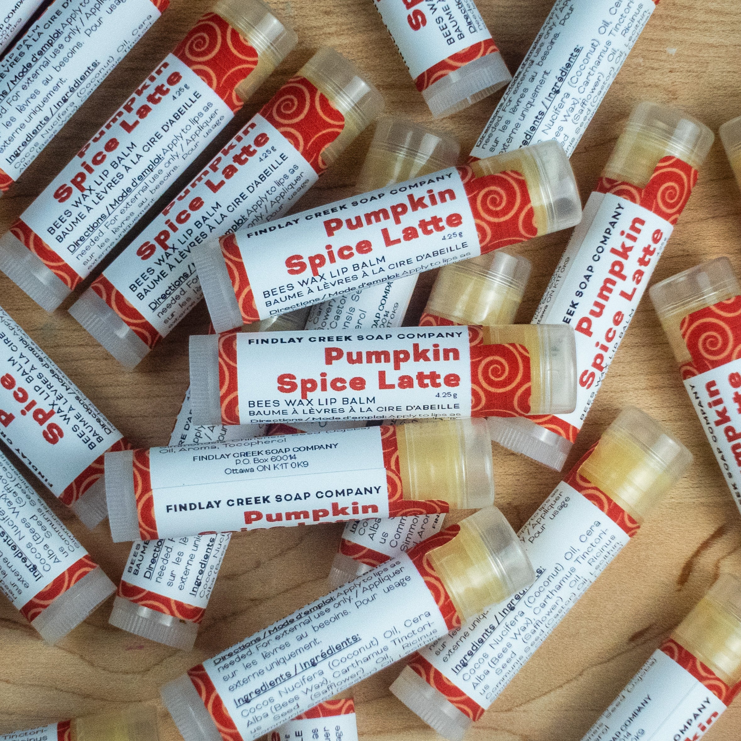 Pumpkin Spice Latte Beeswax Lip Balm Product Photo 3