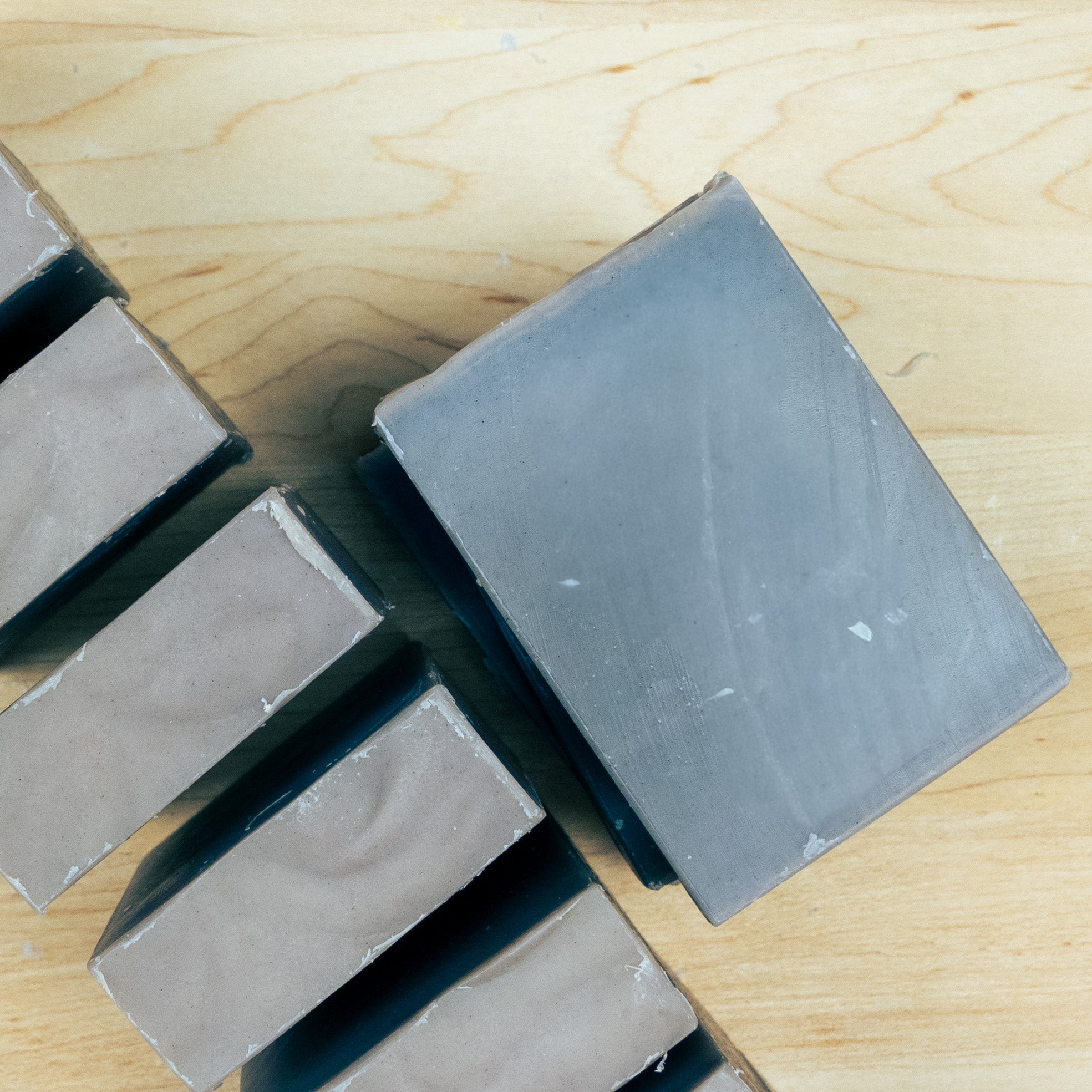 Rosemary Bergamot Coconut Milk Soap Clustered