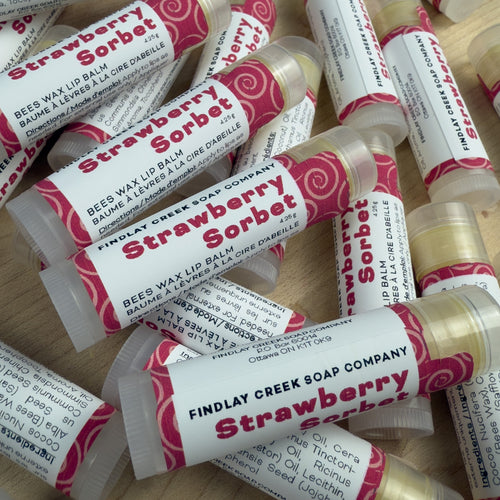 Strawberry Sorbet Beeswax Lip Balm Product Photo 1
