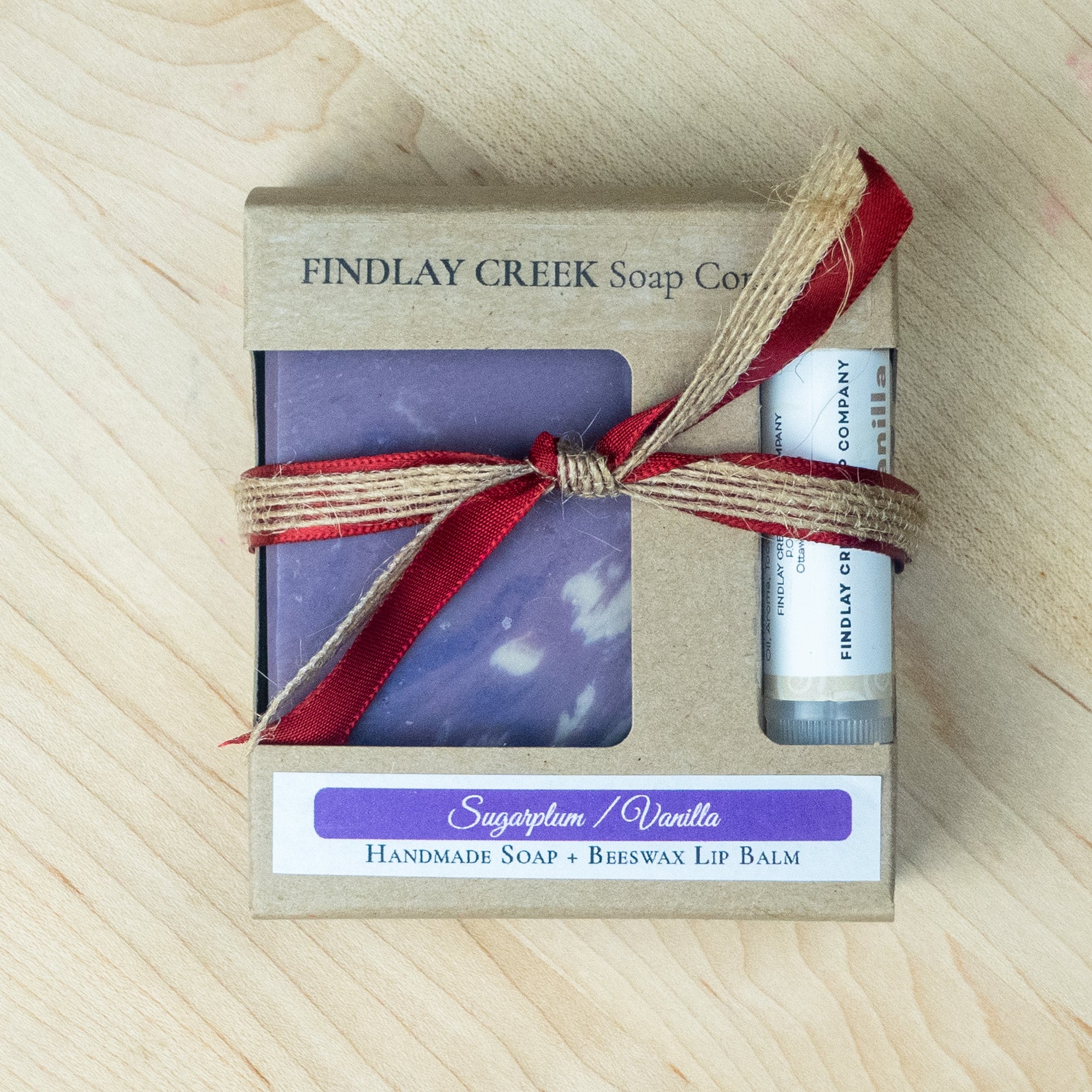 Sugarplum / Vanilla Handmade Soap & Beeswax Lip Balm Gift Set
